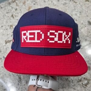 Boston‎ Red Sox MLB Baseball Cap Red Blue Snapback Hat Pixel Design